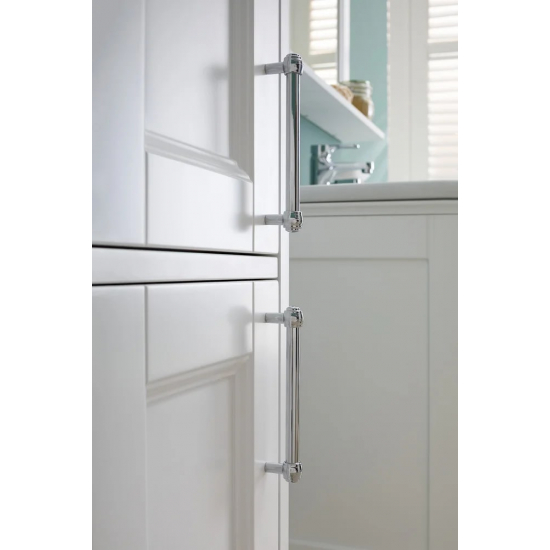 Шкаф-пенал AQUANET Бостон М 36 L белый, ручки хром