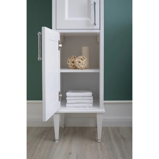 Шкаф-пенал AQUANET Бостон М 36 L белый, ручки хром