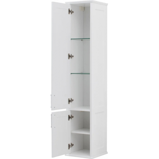 Шкаф-пенал AQUANET Бостон М 36 L белый, ручки хром