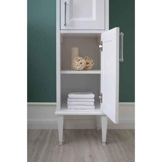 Шкаф-пенал AQUANET Бостон М 36 R белый, ручки хром