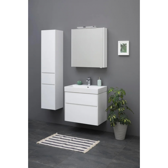 Шкаф-пенал AQUANET Бруклин 35 L белый глянец