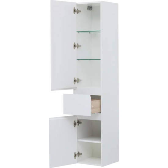 Шкаф-пенал AQUANET Бруклин 35 L белый глянец