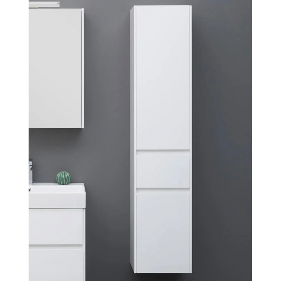 Шкаф-пенал AQUANET Бруклин 35 L белый глянец