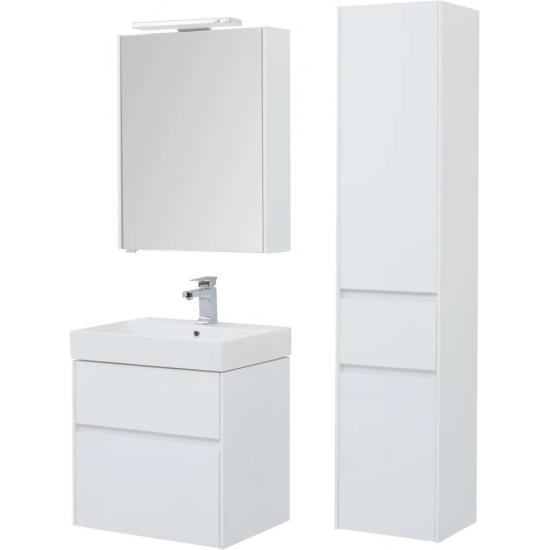 Шкаф-пенал AQUANET Бруклин 35 R белый глянец