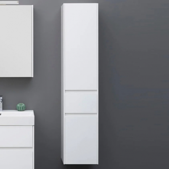 Шкаф-пенал AQUANET Бруклин 35 R белый глянец