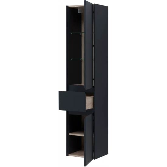 Шкаф-пенал AQUANET Бруклин 35 R черный