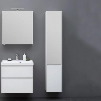 Шкаф-пенал AQUANET Гласс 35 R белый с зеркалом