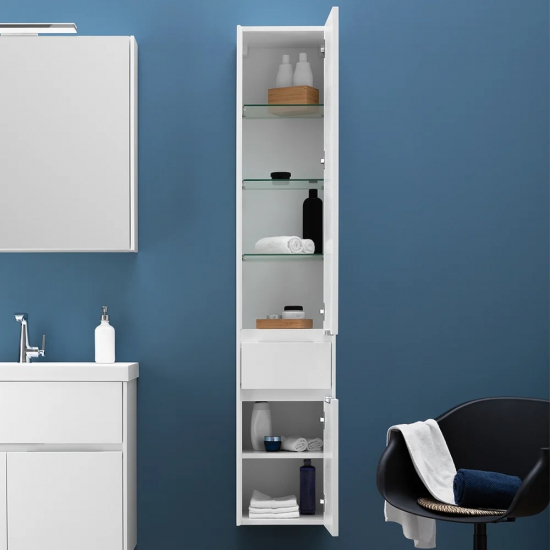 Шкаф-пенал AQUANET Латина 35 R белый