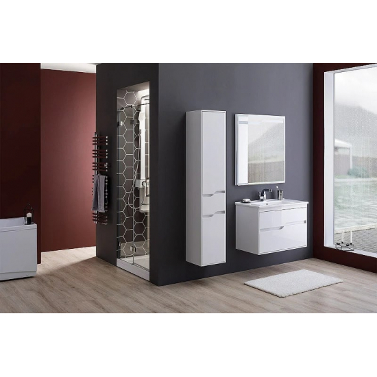 Шкаф-пенал AQUANET Модена 35 L белый глянец