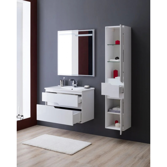 Шкаф-пенал AQUANET Модена 35 R белый глянец