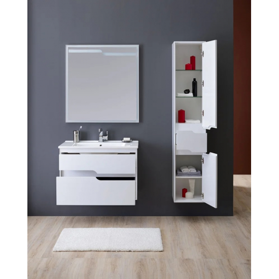 Шкаф-пенал AQUANET Модена 35 R белый глянец