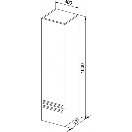 Шкаф-пенал AQUANET Нота 40 белый