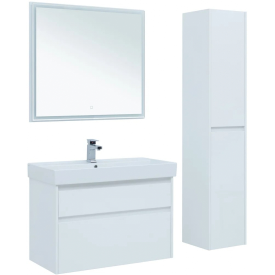 Шкаф-пенал AQUANET Nova Lite 35 белый глянец