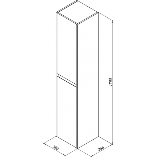 Шкаф-пенал AQUANET Nova Lite 35 дуб рустикальный