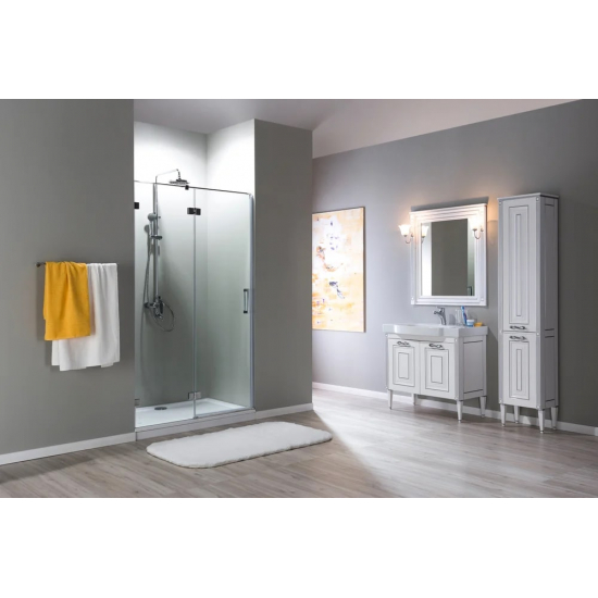 Шкаф-пенал AQUANET Паола 40 белый/серебро