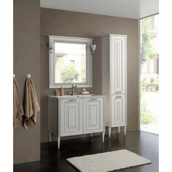 Шкаф-пенал AQUANET Паола 40 белый/серебро