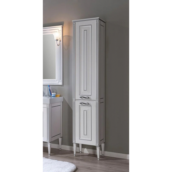 Шкаф-пенал AQUANET Паола 40 белый/серебро