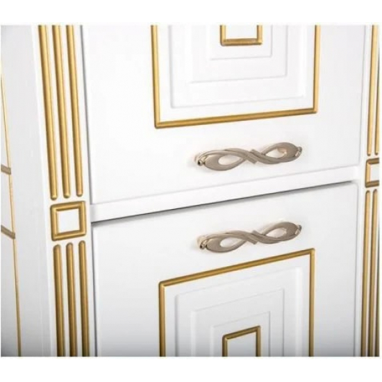 Шкаф-пенал AQUANET Паола 40 белый/золото