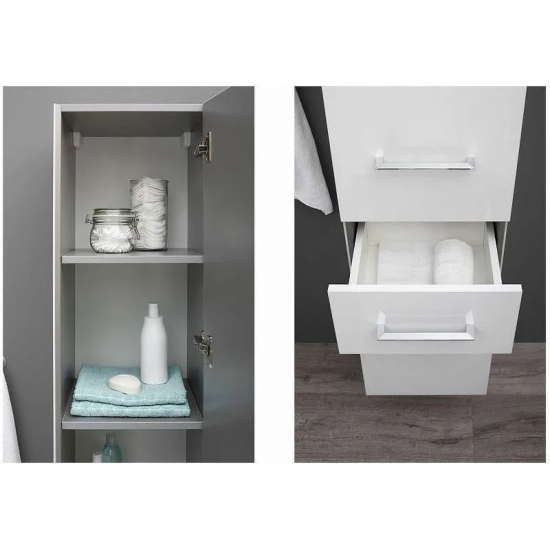 Шкаф-пенал AQUANET Порто 35 R белый