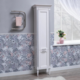 Шкаф-пенал AQUANET Селена 40 R, белый, серебро