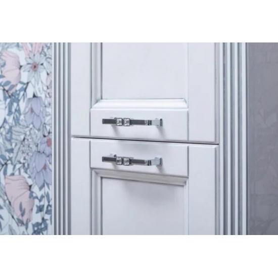 Шкаф-пенал AQUANET Селена 40 R, белый, серебро