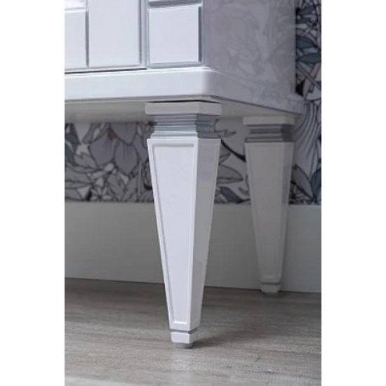 Шкаф-пенал AQUANET Селена 40 R, белый, серебро