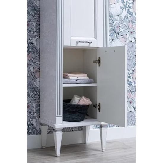 Шкаф-пенал AQUANET Селена 40 R, белый, серебро