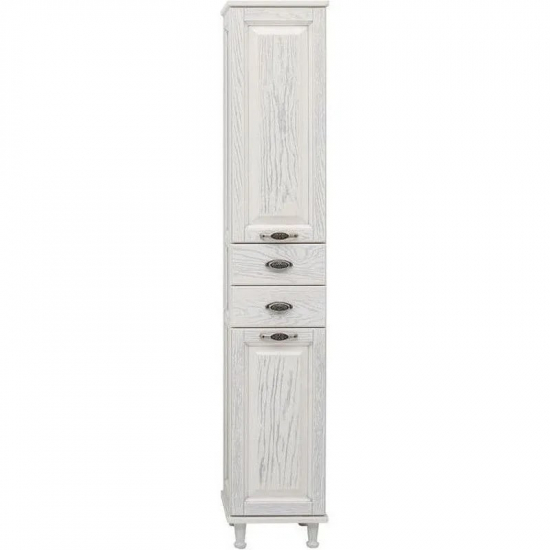 Шкаф-пенал AQUANET Тесса Декапе 35 жасмин/серебро