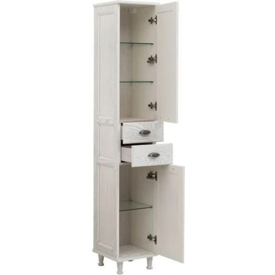 Шкаф-пенал AQUANET Тесса Декапе 35 жасмин/серебро