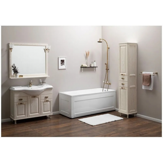 Шкаф-пенал AQUANET Тесса Декапе 35 жасмин/золото