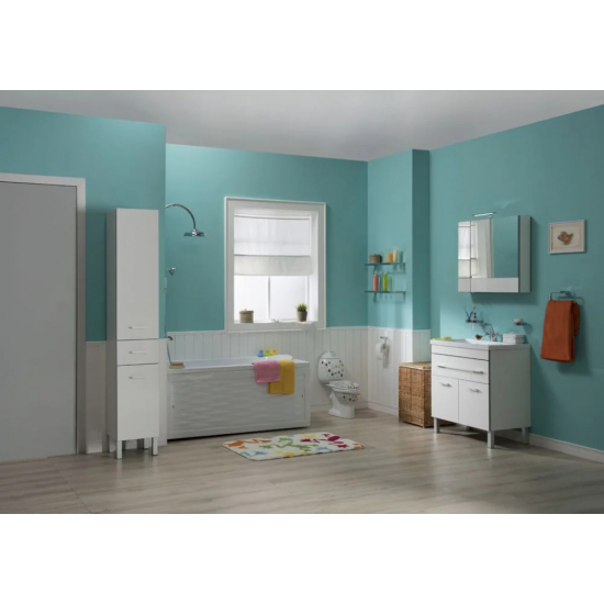 Шкаф-пенал AQUANET Верона 35 R, c бельевой корзиной, белый