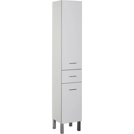 Шкаф-пенал AQUANET Верона 35 R, c бельевой корзиной, белый