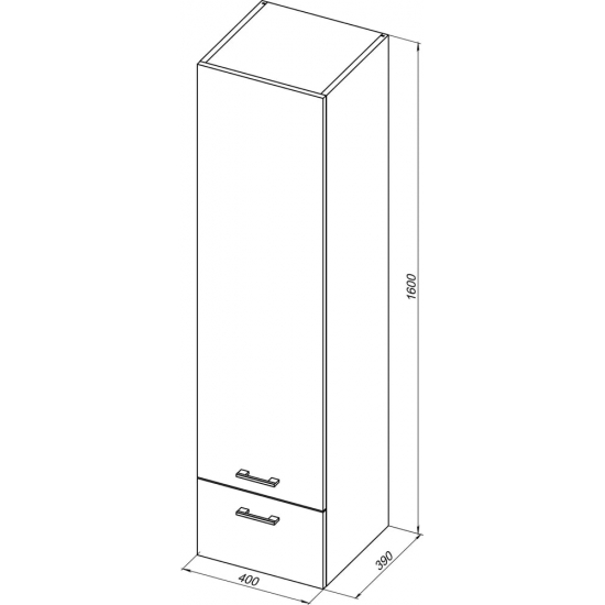 Шкаф-пенал AQUANET Верона 40 L белый