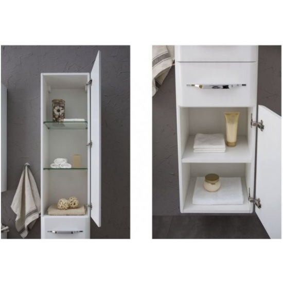 Шкаф-пенал AQUANET Виченца 36 белый глянец