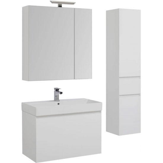 Шкаф-пенал AQUANET Йорк 35 R белый глянец