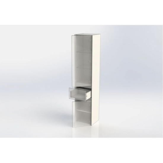 Шкаф-пенал AQUANET Йорк 35 R белый глянец