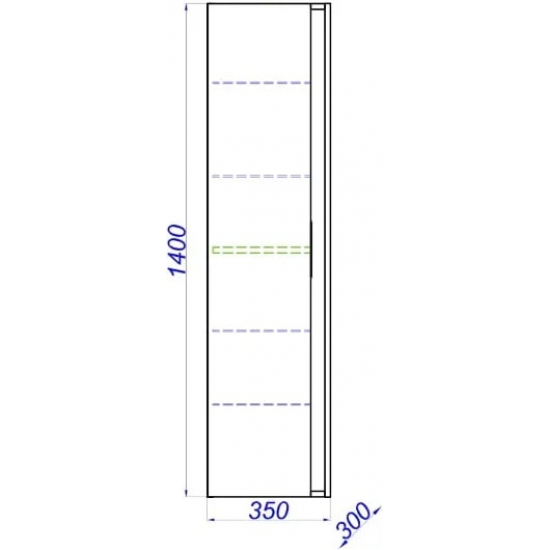 Шкаф-пенал AQWELLA 5 stars Accent дуб золотой, универсальный