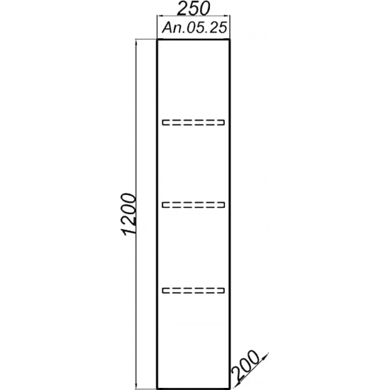 Шкаф-пенал AQWELLA 5 stars Анкона П25/А акация, универсальный