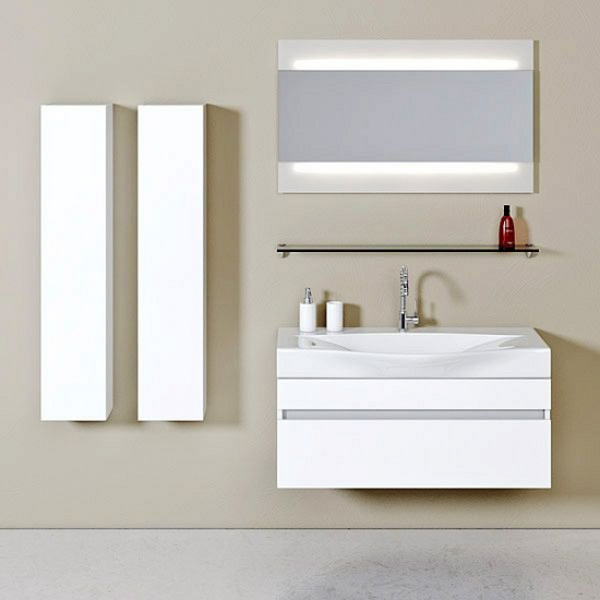 Шкаф-пенал AQWELLA 5 stars Анкона П25/W белый глянец, универсальный