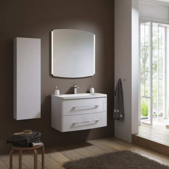 Шкаф-пенал AQWELLA 5 stars Анкона П25/W белый глянец, универсальный