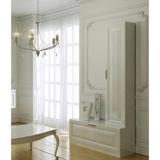 Шкаф-пенал AQWELLA  5 stars Empire П35 подвесной белый глянец