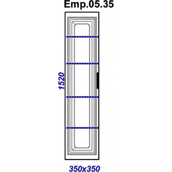 Шкаф-пенал AQWELLA  5 stars Empire П35 подвесной белый глянец