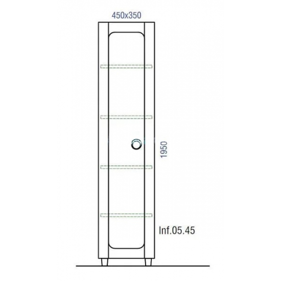 Шкаф-пенал AQWELLA 5 stars Инфинити П45 белый