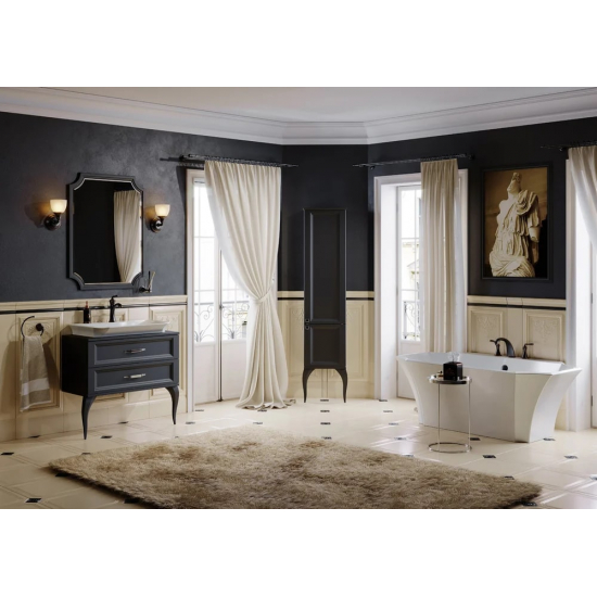 Шкаф-пенал AQWELLA 5 stars LaDonna черный