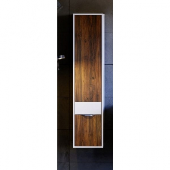 Шкаф-пенал AQWELLA 5 stars Malaga R крафт темный