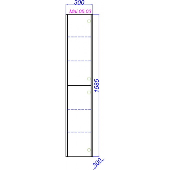 Шкаф-пенал AQWELLA 5 stars Miami 30 универсальный