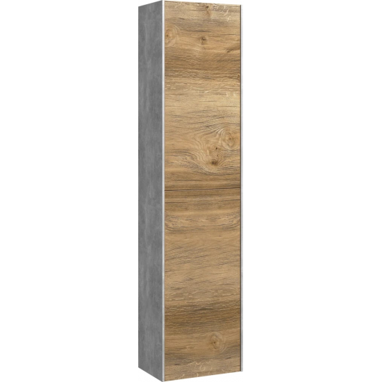 Шкаф-пенал AQWELLA 5 stars Mobi 35 бетон светлый, дуб балтийский