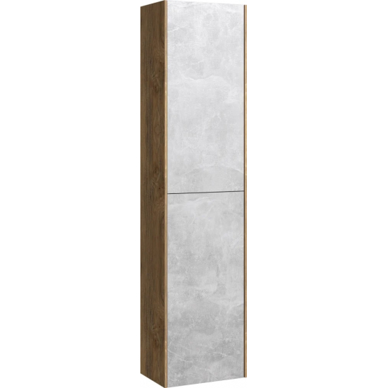 Шкаф-пенал AQWELLA 5 stars Mobi 35 дуб балтийский, бетон светлый