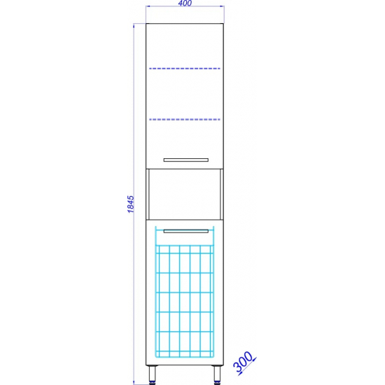 Шкаф-пенал AQWELLA Allegro 40 с бельевой корзиной