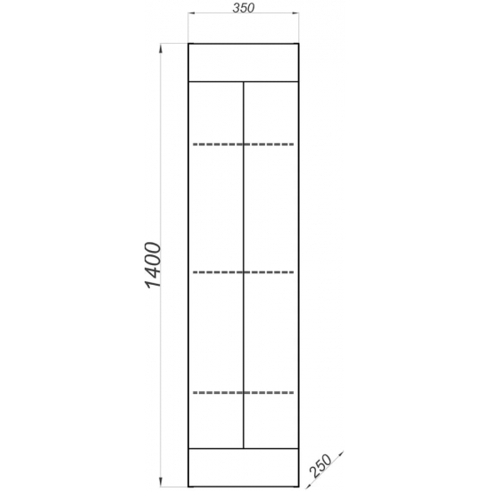 Шкаф-пенал AQWELLA Astrid 35 дуб давос